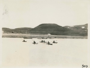 Image: Kayak race at Cape Dorset